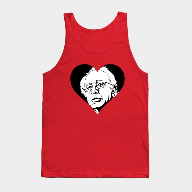 black bernie sanders heart Tank Top by gossiprag